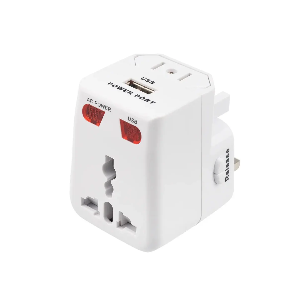 Адаптер REXANT Путешественник с USB AC/AC 60W