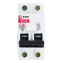 Автоматический выключатель EKF ВА47-29 2п 25А 4,5кА Basic